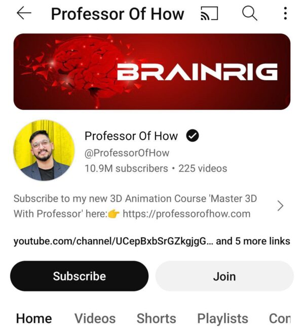 Professor Of How 3D Course By BrainRigStudios - The Course Gallery